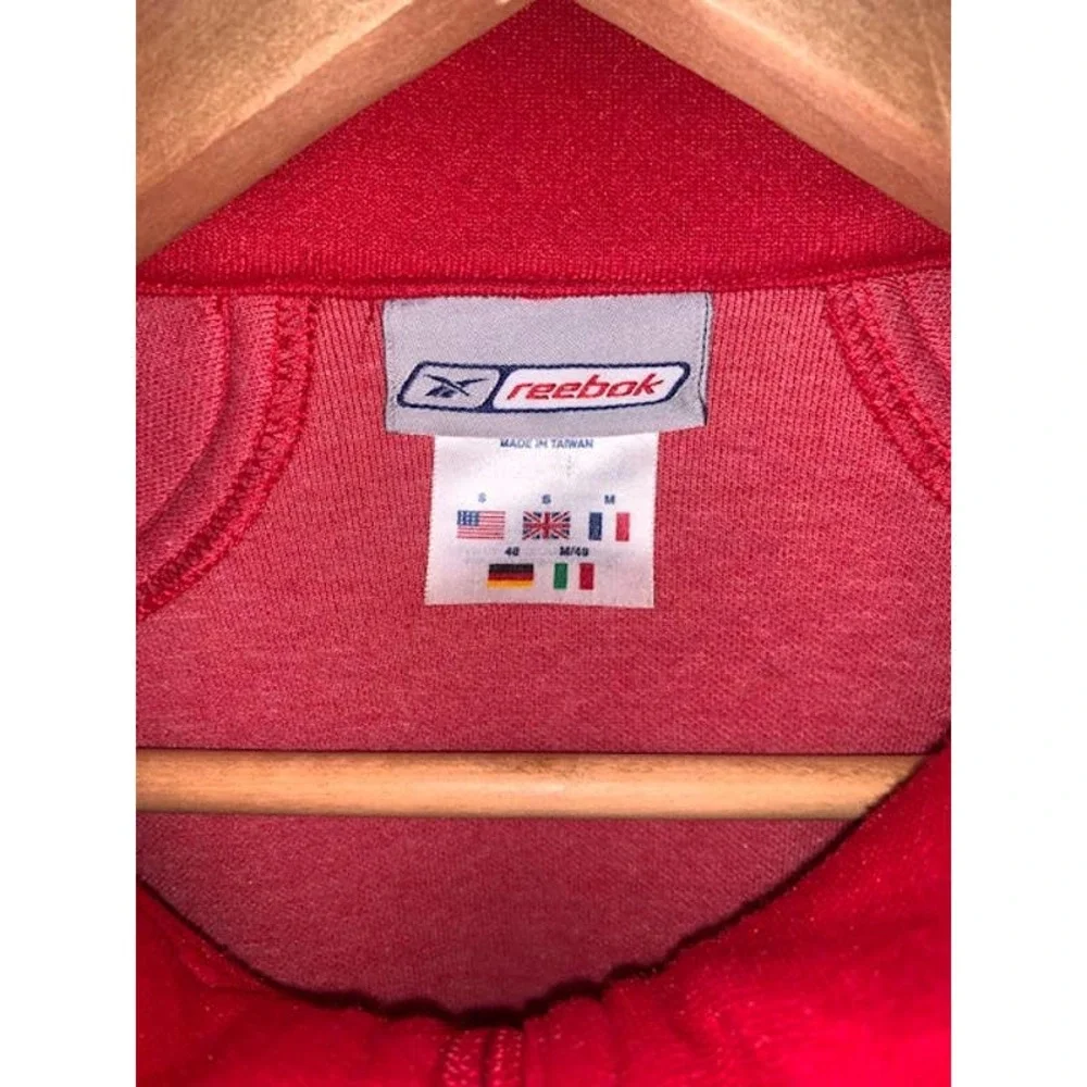 REEBOK Red Track Suit Zip Up Jacket - Picture 7 of 9
